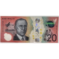 AUSTRALIA 2019 . TWENTY 20 DOLLARS BANKNOTE . LOWE/GAETJEN . FIRST PREFIX
